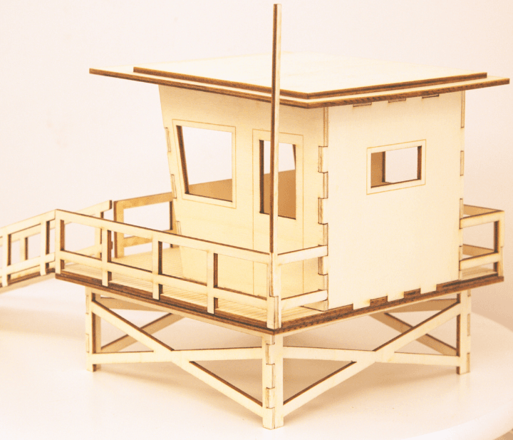 architectural model made with laser
